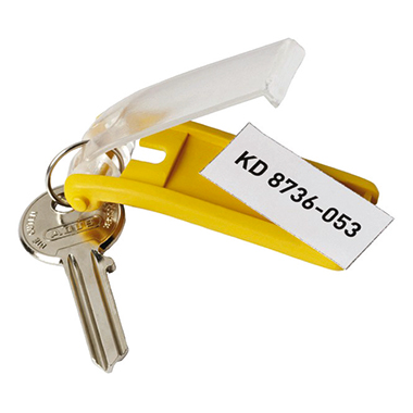 DURABLE Schlüsselanhänger KEY CLIP 7 x 2,5 x 1,2 cm (B x H x T) Kunststoff gelb 6 St./Pack.