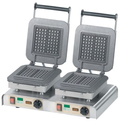 NEUMÄRKER Waffeleisen Kant II mit 2 Digitaltimern, Backplatten Grauguss 610x340x250 mm