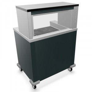 BLANCO Kochstation m. zwei integr. Induktionskochf. (4 Kochzonen), m. Galerie u. elektrostatischer, Filter. ION TEC, fahrbar,