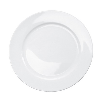 Speiseteller HEIKE, Durchmesser: 25 cm, uni weiss, Caterado Porzellan.