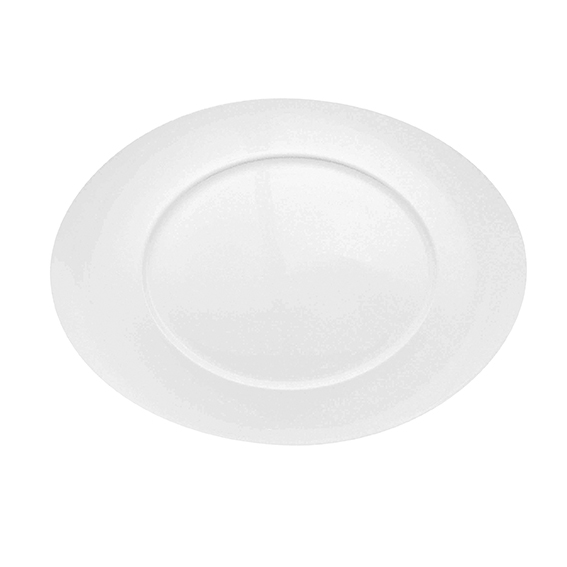 Teller flach oval 32 cm - Form: Universo - weiss, - aus Porzellan. Hersteller: Eschenbach. "Made in, Germany".