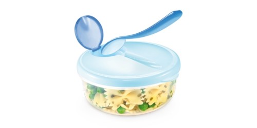 Reiseteller PAPU PAPI, mit Löffel, blau