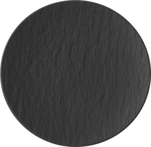 Villeroy & Boch Coupeteller flach, 16 cm Durchmesser, Serie The Rock Black Shale