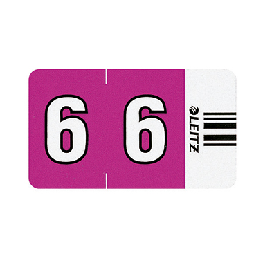 Leitz Ziffernsignal Orgacolor® Orgacolor® Registratursystem selbstklebend Papier violett 6