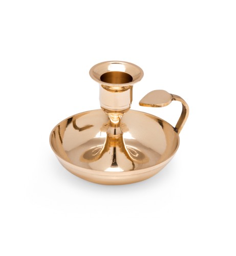 Kerzenhalter. Messing. mit Griff.