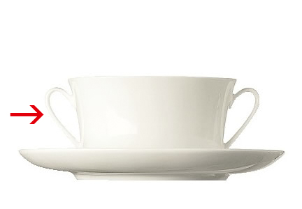 Suppenobertasse 0,35 Liter Form Jade - uni weiss