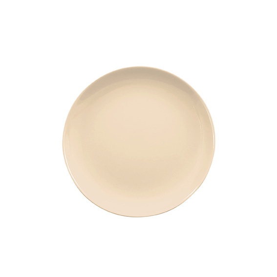 Teller flach coup 21 cm - Form: Baristar - Dekor, 68568 beige - aus Porzellan. Hersteller:, Eschenbach. "Made in Germany".