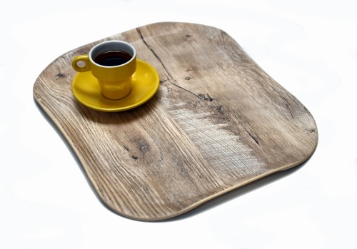 Versa Century Polyester Holzoptik Tablett 26,5 x 32,5 cm Eiche hell von Cambro