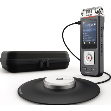 Philips Diktiergerät Digital VoiceTracer DVT8110 4,7 x 12,9 x 1,9 cm (B x H x T) 2.147 (MP3), 24 (PCM)h inkl.