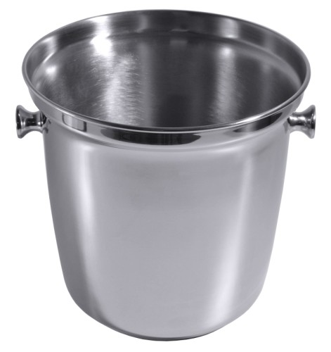 Sektkühler für 0,75 l-Flaschen aus Edelstahl 18/10, hochglänzend, mit gebördeltem Rand, extra schwere Qualität Durchmesser: 21 cm,