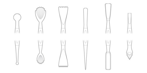 Modellierwerkzeug DELICIA DECO, 6 St.