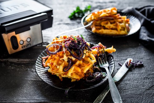 Krups Waffeleisen FDK251 Farbe: schwarz/ Edelstahl 850Watt