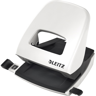 Leitz Locher New NeXXt WOW 8 cm 30 Bl. (80 g/m²) mit Anschlagschiene perlweiß