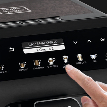 KRUPS Kaffeevollautomat Evidence Plus One-Touch-Cappuccino EA8948 Schwarz-Metallic und 14 Getränkespezialitäten