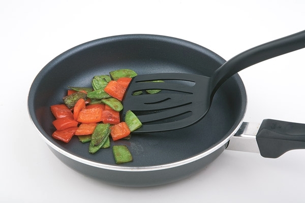 Pfannenwender 11,5 x 9,5 cm, Griff: 23 cm Polyamid, schwarz spülmaschinengeeignet Farbe: Schwarz