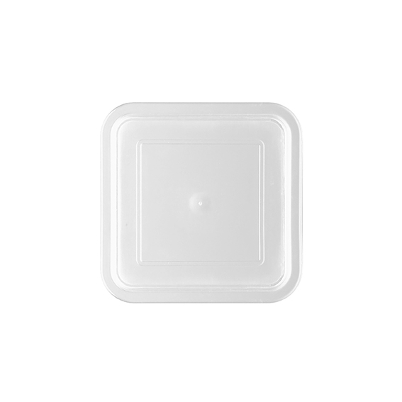 Kunststoffdeckel eckig 11 x 11 cm - glasklar -, Form: System. Hersteller: Eschenbach. "Made in, Germany".