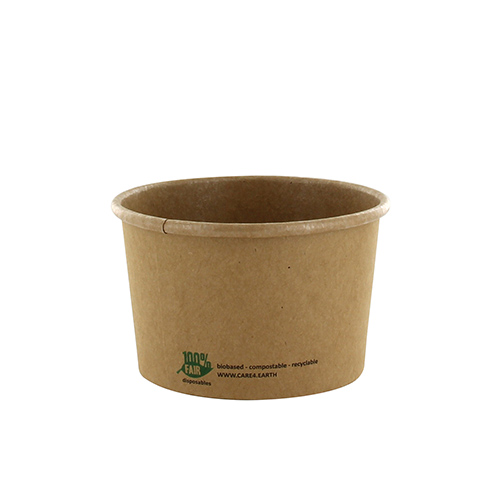 25 Suppenbecher, Pappe rund 230 ml Ø 9,8 cm · 6 cm braun von PAPSTAR