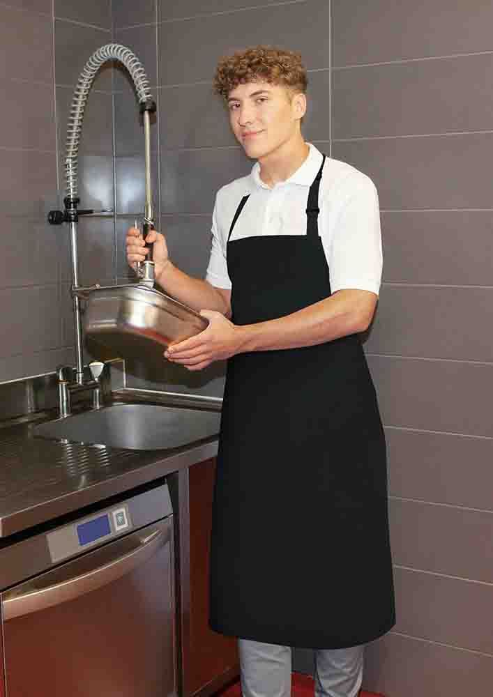 Wasserabweisende Latzschürze Basic mit Schnalle - Maße: 72 x 86 cm (Breite x Länge)