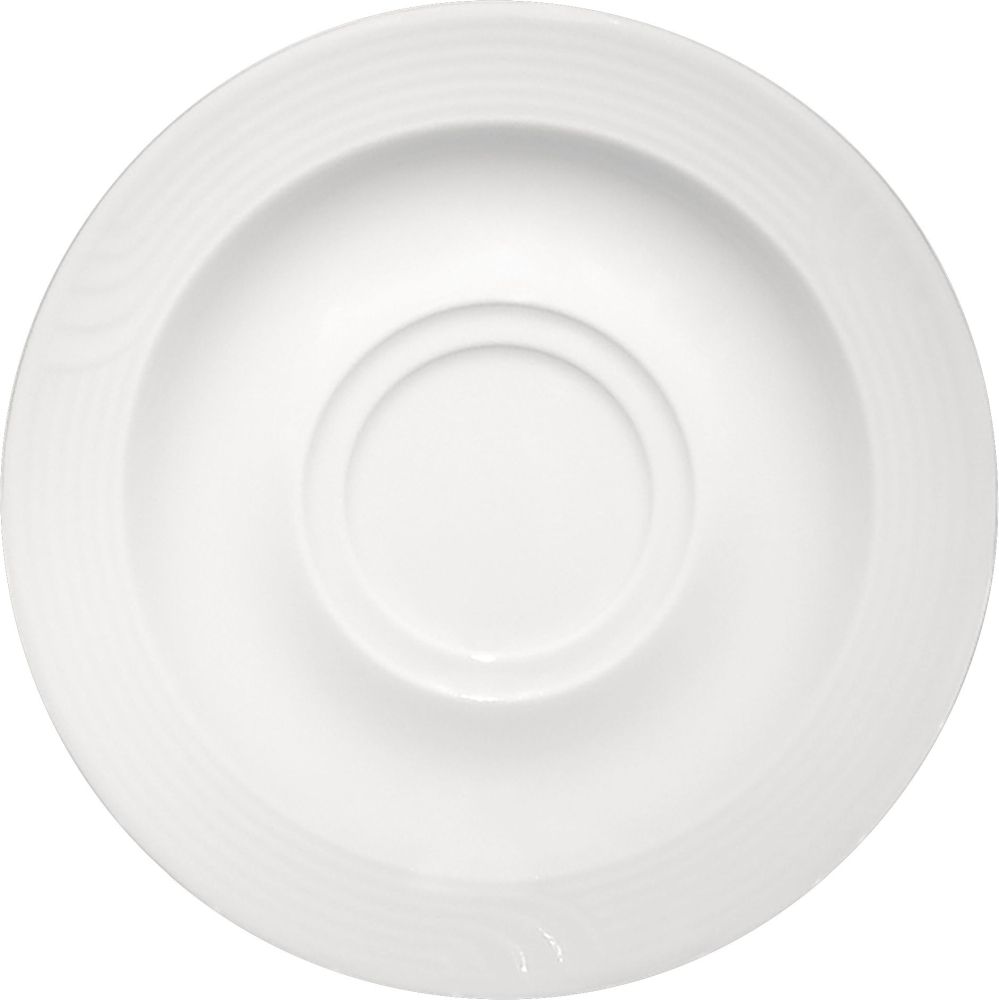 Bauscher Carat Untertasse für Becher 0,3l mit 2 Spiegeln, Durchmesser 16cm, Spiegeldurchmesser: 48 und 63 mm