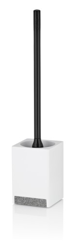 Wc-Garnitur Cube Polyresin weiß 9,5x9,5x45,5 cm von Kela