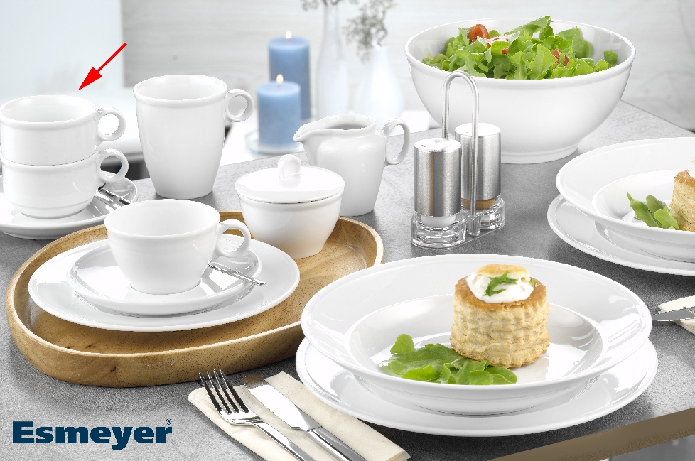 Bauscher Obertasse COME4TABLE, Durchmesser: 84 mm, Inhalt: 0,18 ltr., Höhe: 84 mm, uni weiss