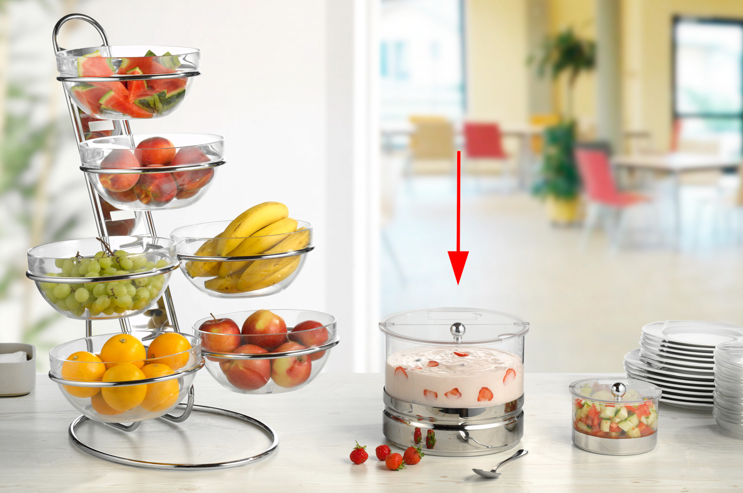 Maxi Kühlschale TOP FRESH, Kapazität: 4 Liter , Maß: ca. Ø 22cm, Höhe 18cm.