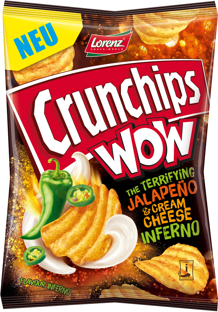 Lorenz Crunchips WOW Jalapeno & sour Cream 110G