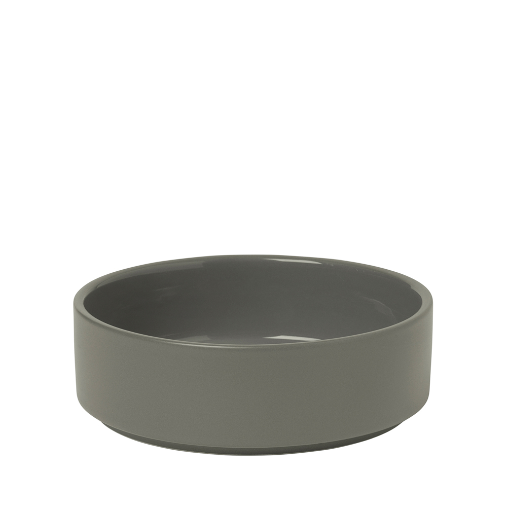 Schale -PILAR- Pewter S, 320 ml, Ø 14 cm. Material: Keramik. Von Blomus.