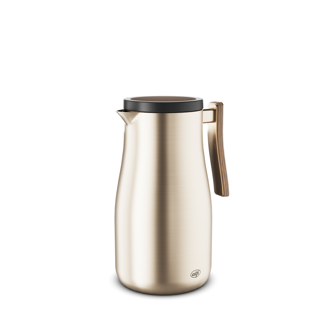 Isolierkanne Studio Allure; Isolierleistung hält 12 h heiß und 24 h kalt; Isoliert durch doppelwandigen Edelstahl; Handhabung durch