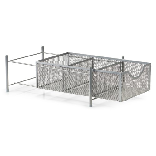 Universal-Organizer, Metall, 24,5x39,5x14,5 cm. Farbe: silber.. Ob für Gewürze in der Küche oder Kleinkram im Büro, das sind nur zwei