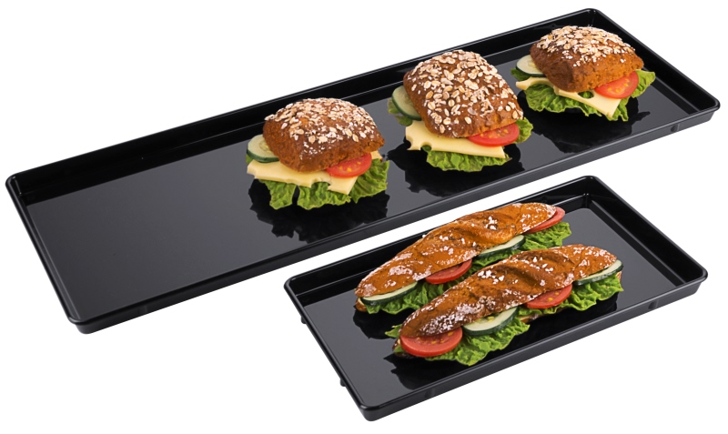 Auslageplatte, schwarz 35 cm