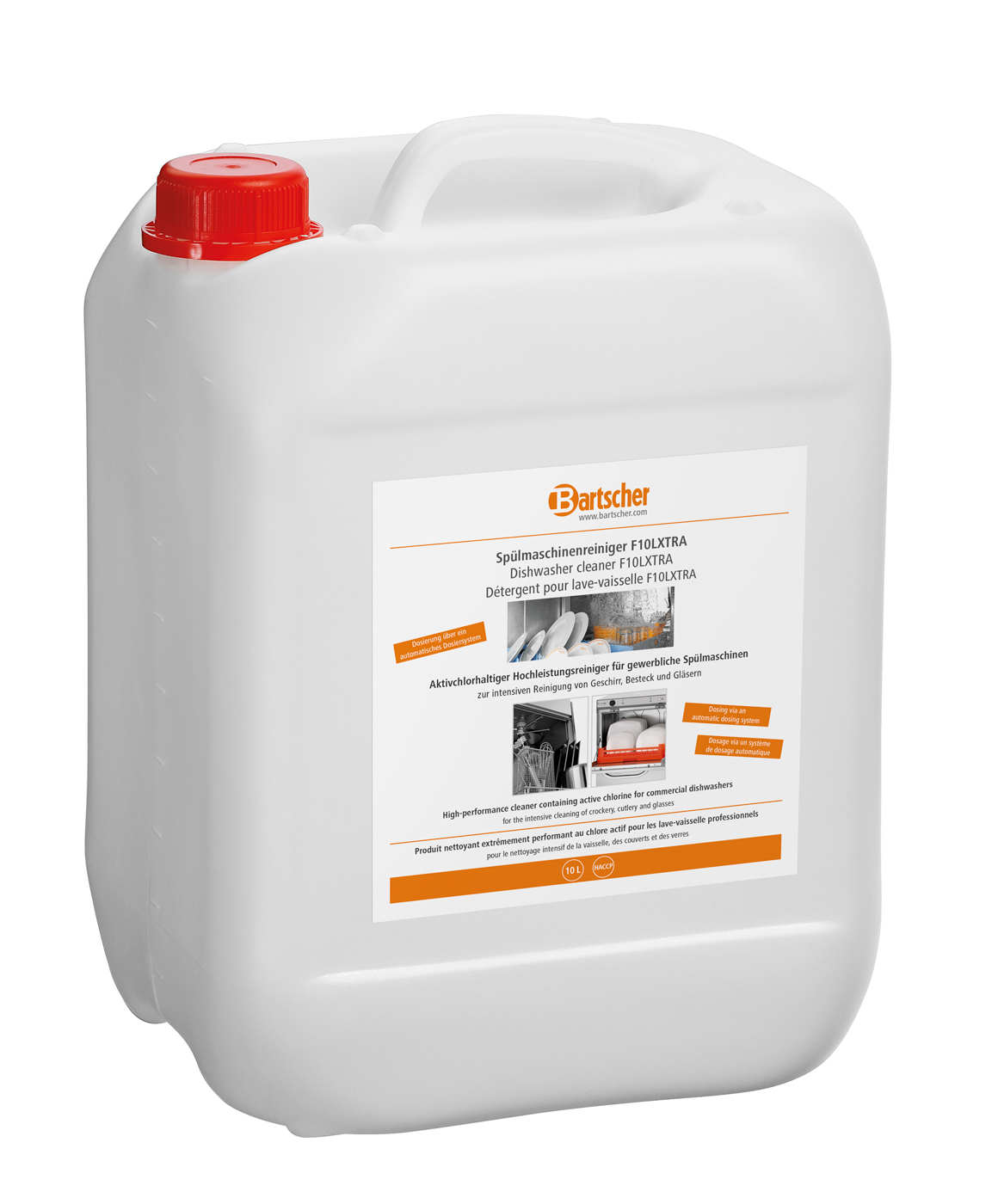 Bartscher Spülmaschinenreiniger F10LXTRA |HACCP-konform: Ja | Maße: 23 x 19 x 31,0 cm.Gewicht: 10,5 kg