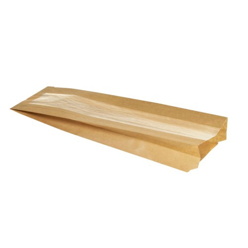Duni Snack-Tüte Baguette 100 x 50 x 370 mm Braun, 1000 Stk/Krt (1 x 1000 Stk)