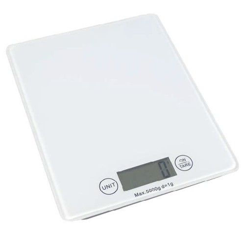 SARO Küchenwaage digital Glasplatte 5 kg Modell 4745BO - Küchenwaage mit gehärteter Glasplatte - Wiegen bis zu 5 kg auf das nächste Gramm