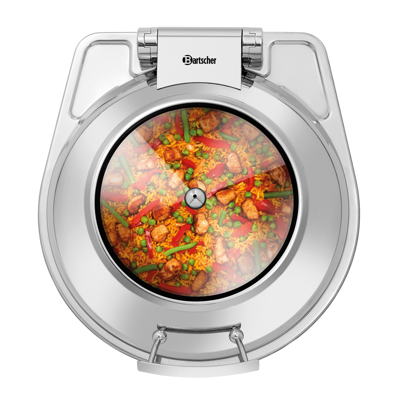 Bartscher Chafing-Dish 6,2L Flexible |Durchmesser Innenbehälter: 390 mm | Maße: 43,5 x47,2 x 18,5 cm. Gewicht: 5,4 kg
