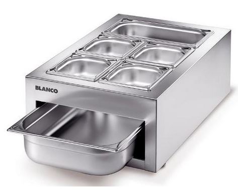 BLANCO COOK Multi-Element, Kapazität:, Oben: max. GN 1/1-150 (abhängig von Tiefe des Behälters darunter), Unten: max. GN 1/1-100 (dann oben max.