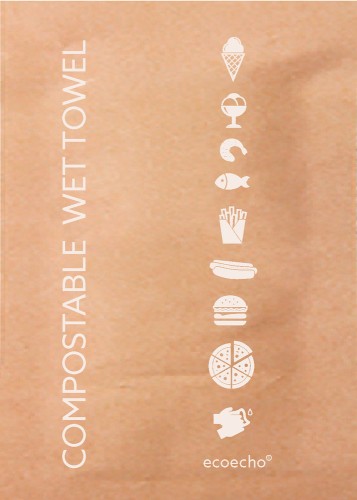 DUNI Erfrischungstücher (Kompostierbar) 50 x 70 mm, Neutral, 1.000 Stück