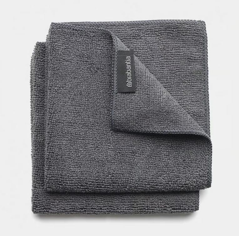 Brabantia Mikrofaser Geschirrhandtuch, in der Farbe grau, Inhalt: 2 Stk. Inhalt: 2 Stück.