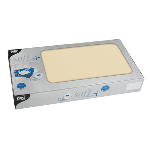 20 Mitteldecken, stoffähnlich, Vlies "soft selection plus" 80 cm x 80 cm champagner von Starpak