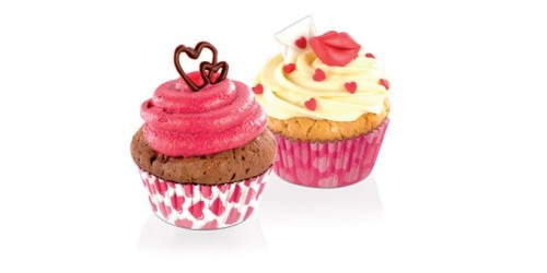 Muffin-Körbchen DELÍCIA ø 6 cm, 60 St., Herzchen