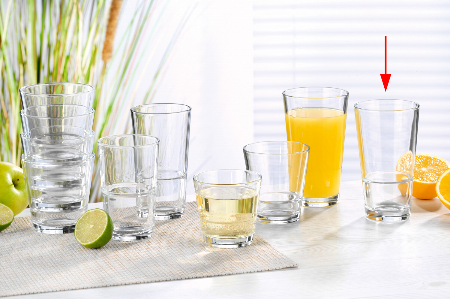 Longdrinkglas STACK UP, Inhalt: 0,40 Liter, Höhe: 144 mm, Durchmesser: 83 mm, stapelbar, Arcoroc.