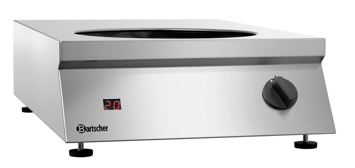 Bartscher Induktionswok 35/293-FL | Geräte-Anschluss: Steckerfertig | Maße: 40 x 65,5 x 150 cm. Gewicht: 10 kg