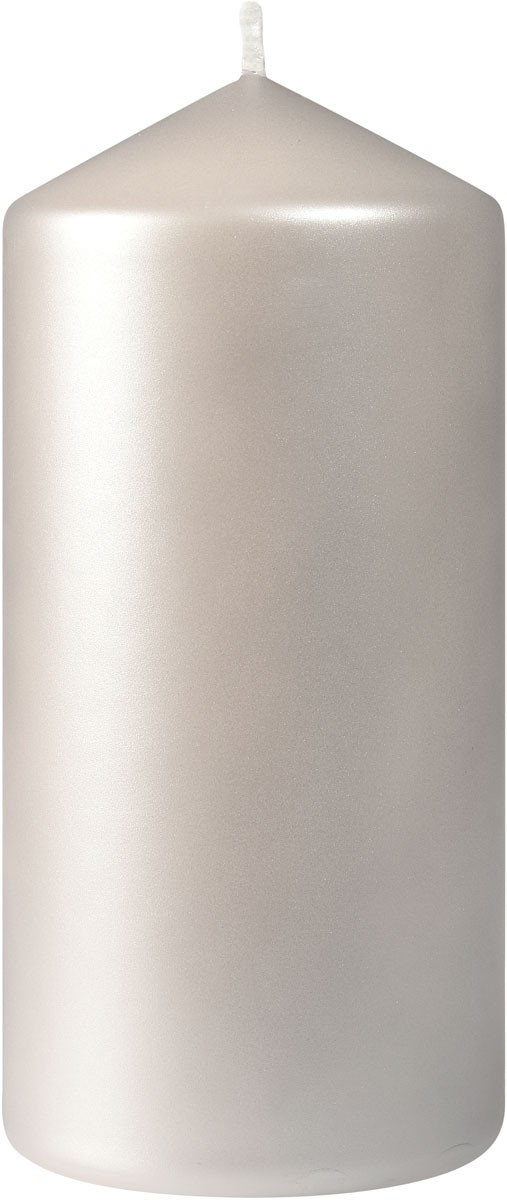 DUNI Stumpenkerzen 70x150mm 6er Velvet silber 6 Stück