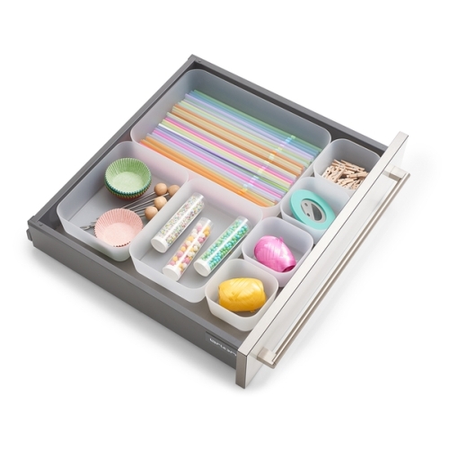 Zeller Schubladen-Einteiler, 7-er Set, Kunststoff 4x 8,6 x 8,6 x 4,6 cm sowie 2x 17,9 x 13 x 4,5 cm und 1x 26,5 x 18,4 x 4,5 cm