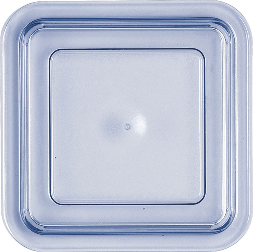 BAUSCHER kunststoffdeckel Deckel transp.-blau hoch 125 x 125 mm
