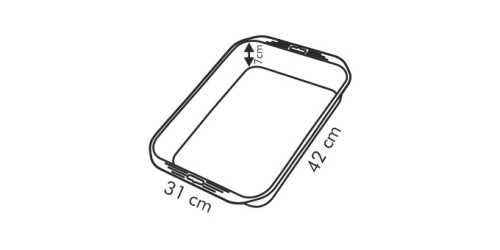 Tiefer Bräter SAPHIR, 42x31 cm