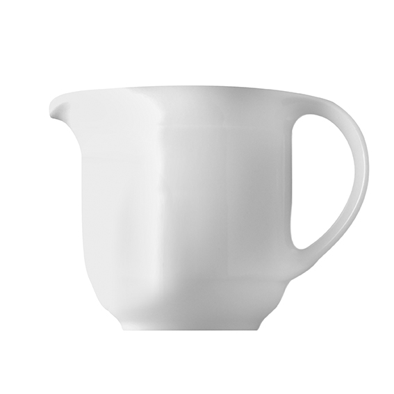 Gießer mit Henkel 0,30 l - Form: System - weiss - aus Porzellan. Hersteller: Eschenbach. "Made in