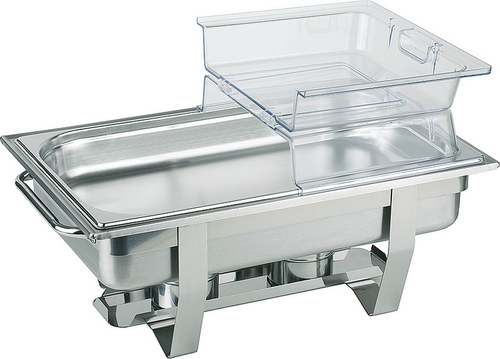 Haube GN 1/1 53 x 32,5 cm, H: 6 cm Polycarbonat klappbar passend für GN 1/1 Behälter, GN 1/1 Tabletts, etc.