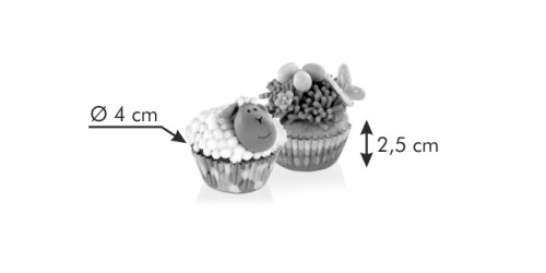 Muffin-Minikörbchen DELÍCIA ø 4 cm, 100 St., Frühlingsmotive