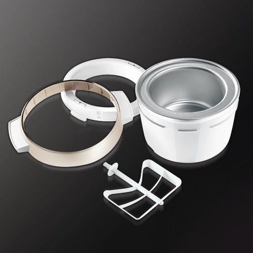 Krups Eismaschine VENICE PERFECT MIX, für 1 Liter Eis, Sorbet, Frozen Yoghurt, mit Rezeptheft und Silikonlöffel